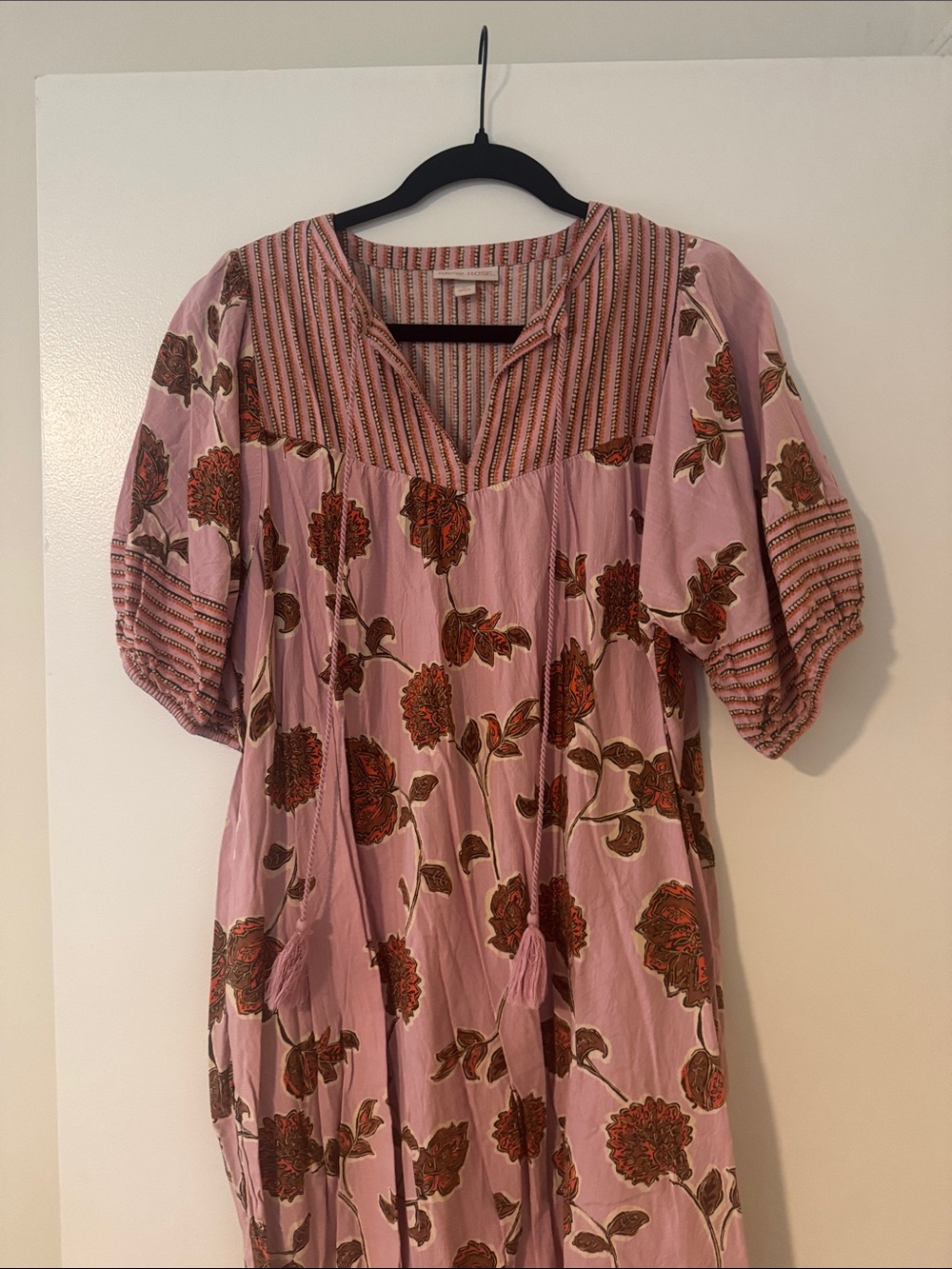 Knox Rose Pink Floral Boho Short Sleeve Dress - Picture 5 of 6